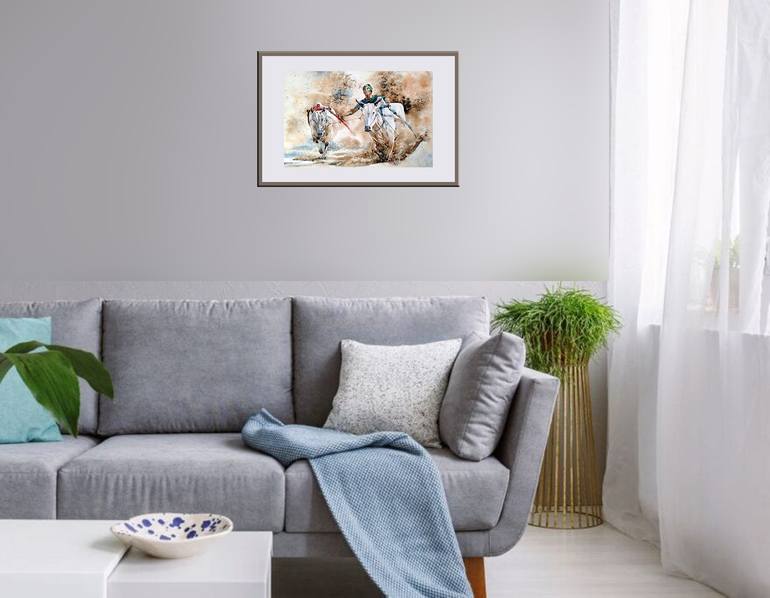 Original Conceptual Rural Life Painting by Raji Pavithran