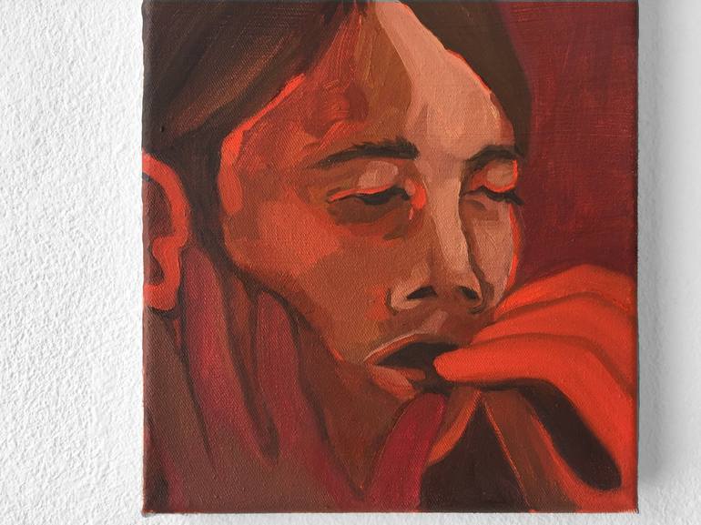 Original Contemporary Portrait Painting by Carina Chang