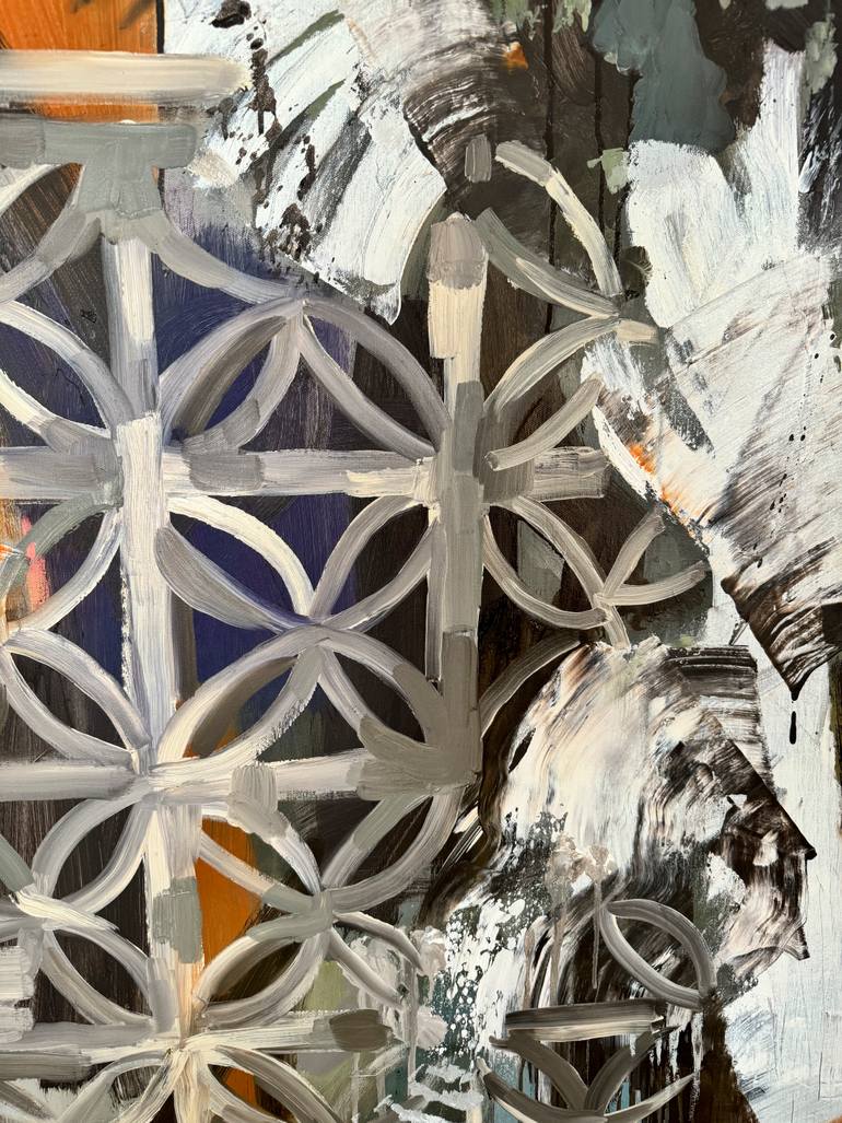 Original Abstract Expressionism Architecture Painting by Mykhailo Korobkov