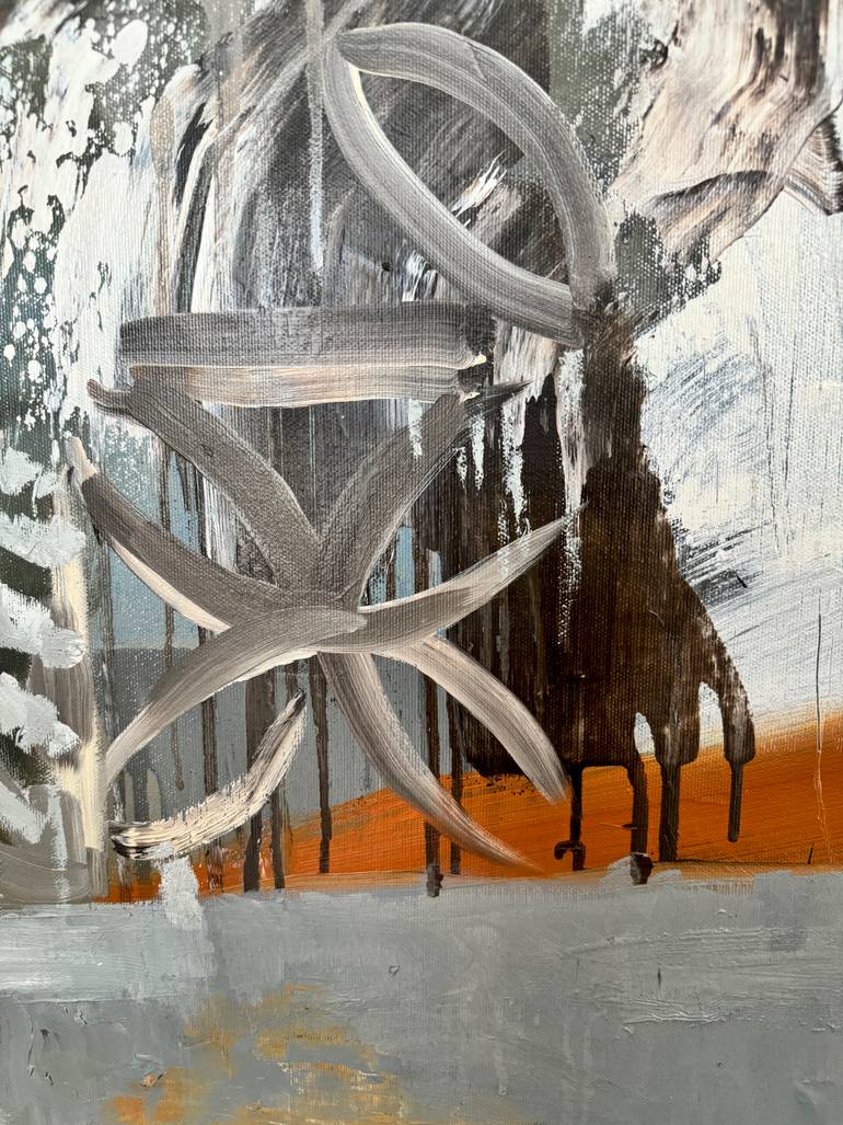 Original Abstract Expressionism Architecture Painting by Mykhailo Korobkov