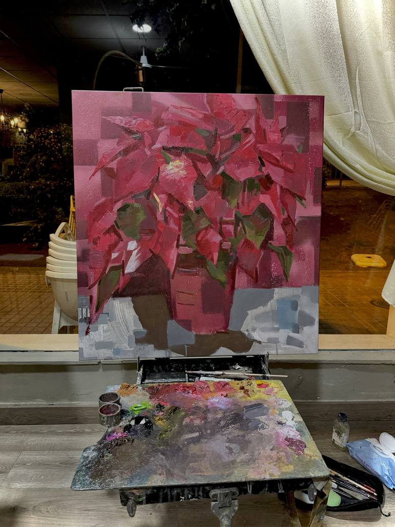 Original Abstract Botanic Painting by Mykhailo Korobkov