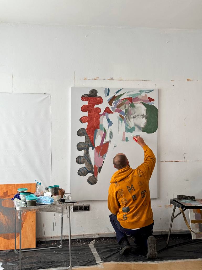 Original Portraiture Abstract Painting by Mykhailo Korobkov