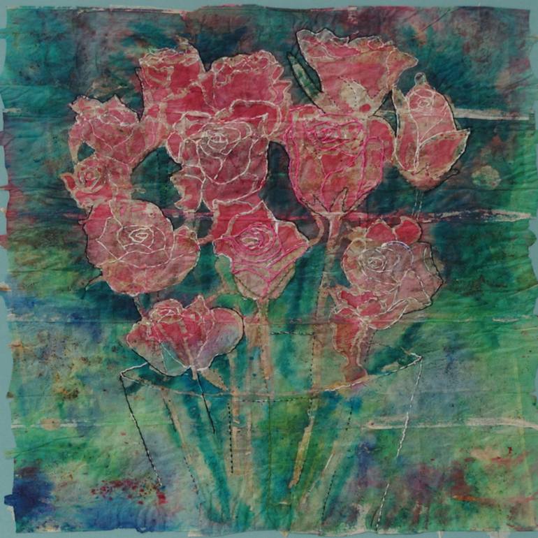 Original Contemporary Floral Painting by Melanie Wood