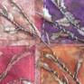 branches, bleach, dye on tea bags
