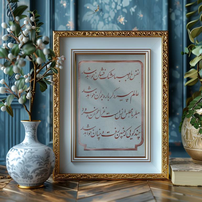 Original Conceptual Calligraphy Painting by Calligraff Of Lines