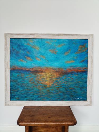 Original Impressionism Seascape Paintings by Szilvia Nemeth