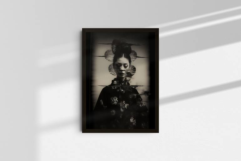 Original Portraiture Women Mixed Media by Rens Dekker