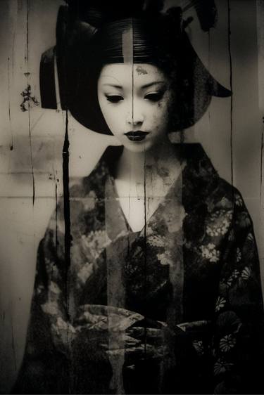 Original Portraiture Women Mixed Media by Rens Dekker