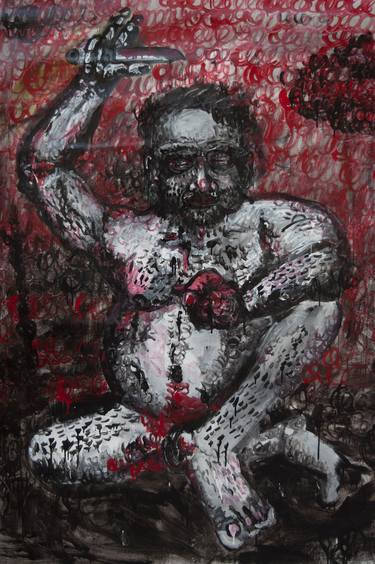 Original Expressionism Body Paintings by Denys Nedoluzhenko