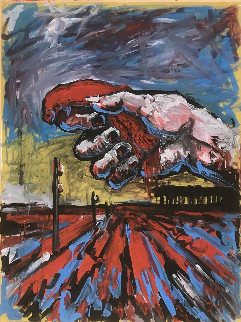 Anti-systemic and reactionary movement Painting by Denys Nedoluzhenko ...