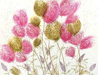Print of Floral Mixed Media by Tiffany Chen