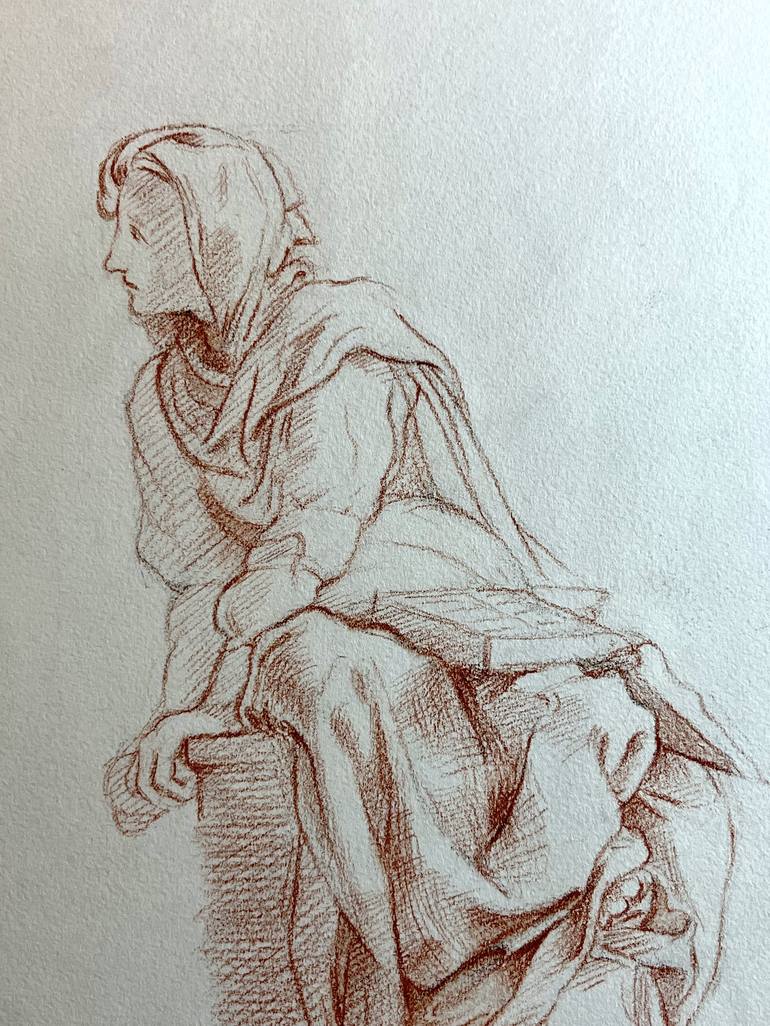 Original Fine Art Women Drawing by Michelangelo Valenti