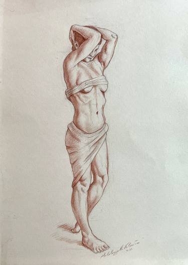 Original Women Drawings by Michelangelo Valenti