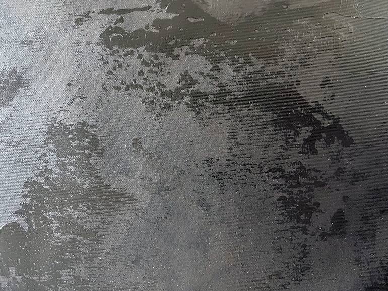 Original Black & White Abstract Painting by Indie Ru