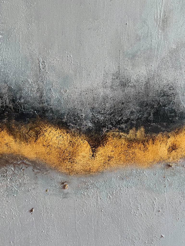 Original Black & White Abstract Painting by Indie Ru