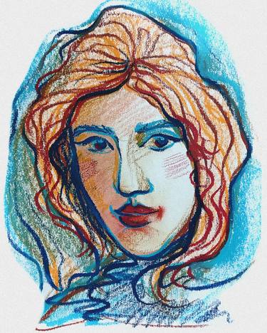 Print of Abstract Portrait Mixed Media by Solomiia Petryk