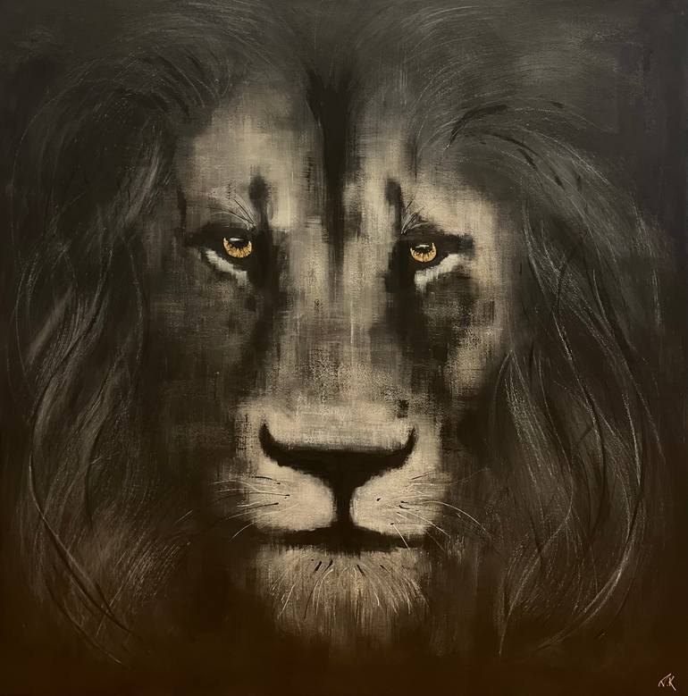 Original Black & White Animal Painting by Victoria Kirtley