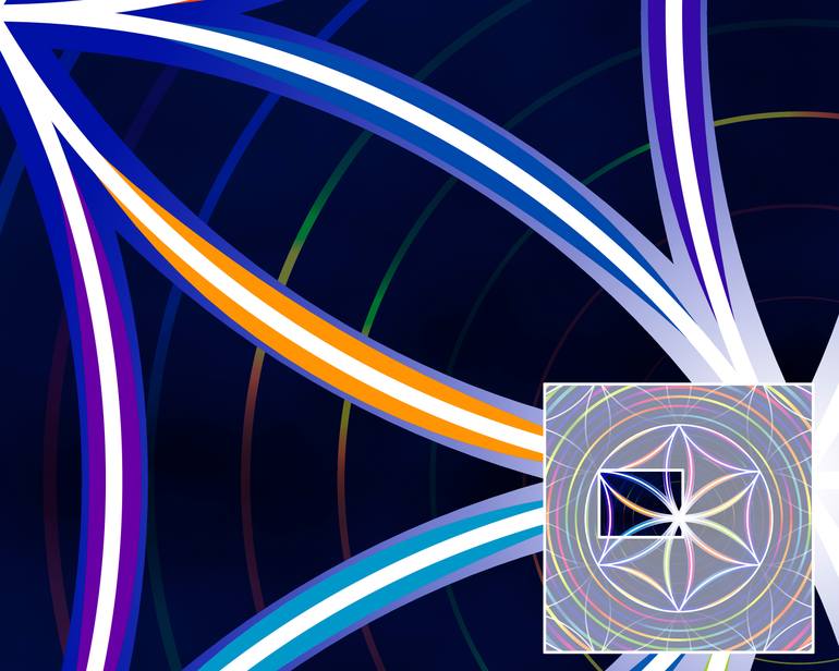 Original Abstract Geometric Digital by Altani Art