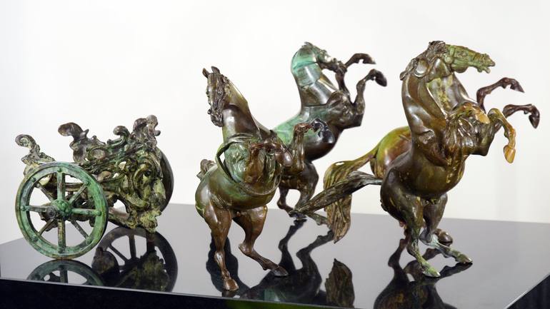 Original Fine Art Horse Sculpture by Lyubomir Lazarov