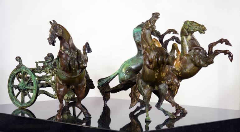 Original Fine Art Horse Sculpture by Lyubomir Lazarov