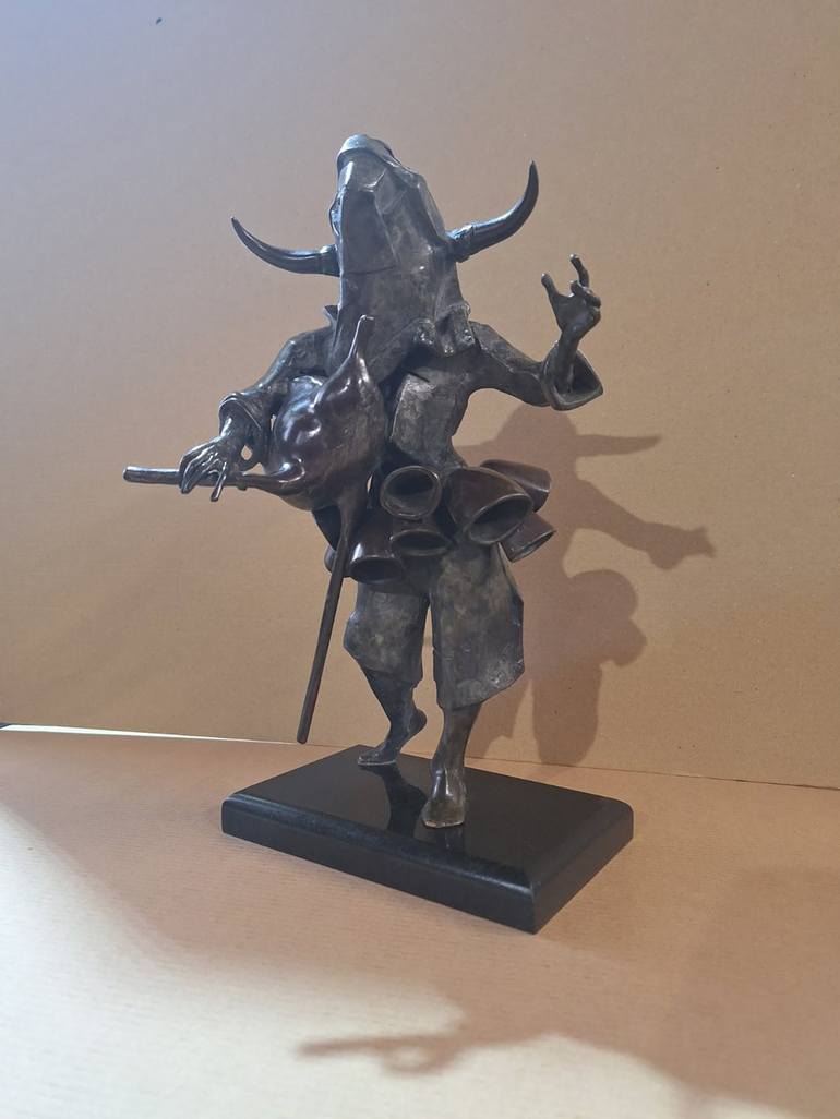 Original Folk Fantasy Sculpture by Lyubomir Lazarov