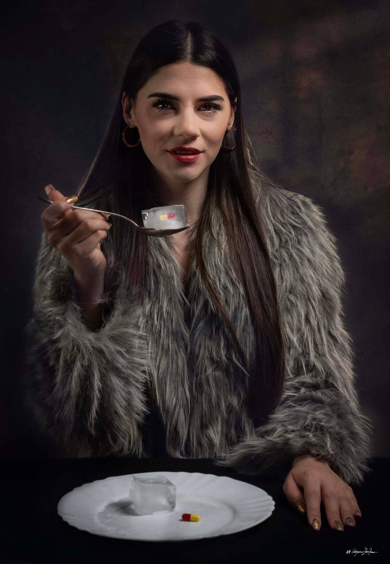 Original Food & Drink Digital by Grigore Roibu | Conceptual Art on Canvas | Food Flavors-The Shape of Water
