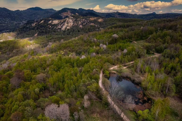 Original Landscape Photography by Grigore Roibu | Documentary Art on Canvas | The Lake With The Golden Mountain