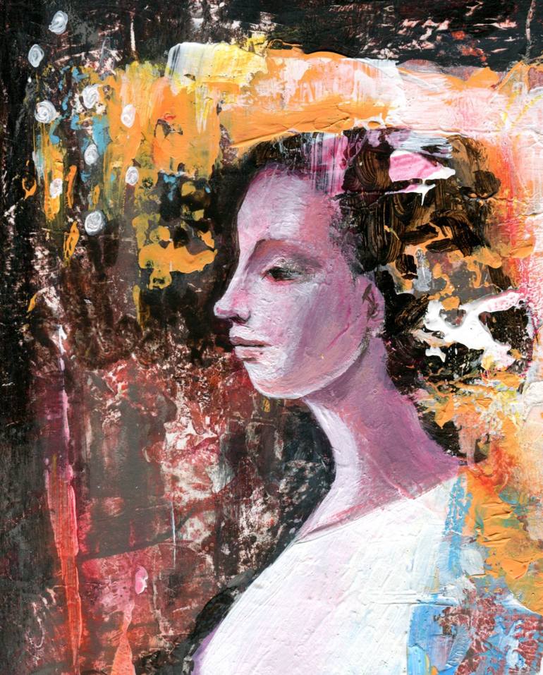 Original Abstract Women Painting by Elen Iv