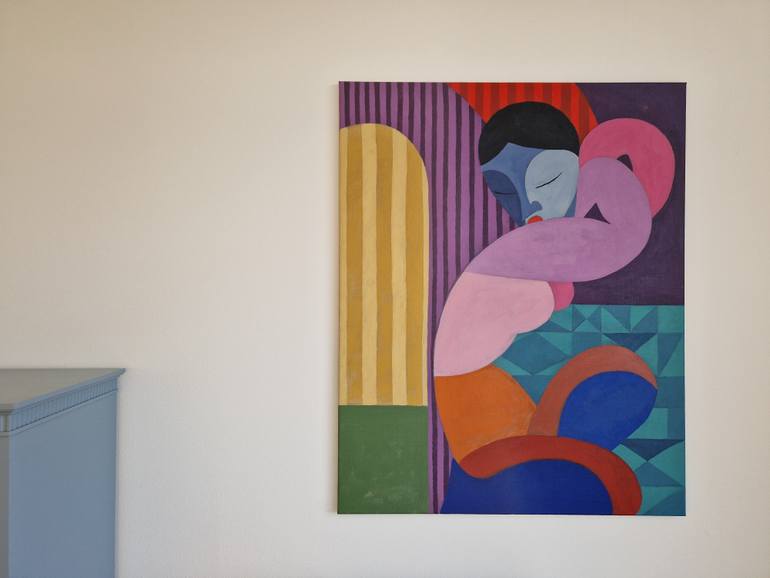 Original Figurative Abstract Painting by Anna Hvid