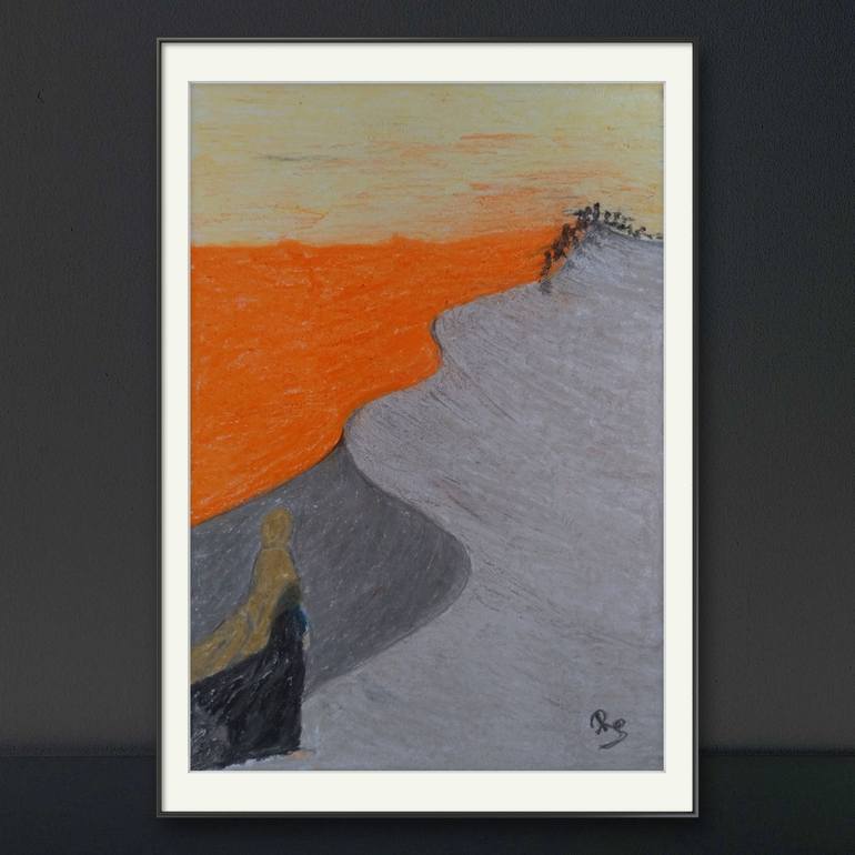 Original Abstract Expressionism Abstract Drawing by Ridwan Siddik