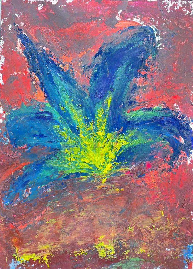 Original Abstract Floral Painting by MariAM Barseghyan