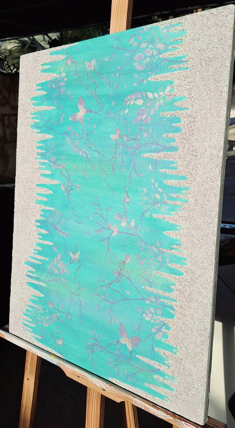 Original Abstract Fantasy Painting by Khatiba  Shafiq 