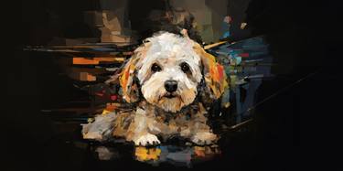 Print of Impressionism Dogs Digital by Yves Gagnon