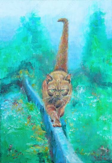 Original Impressionism Cats Paintings by Antonietta Campana