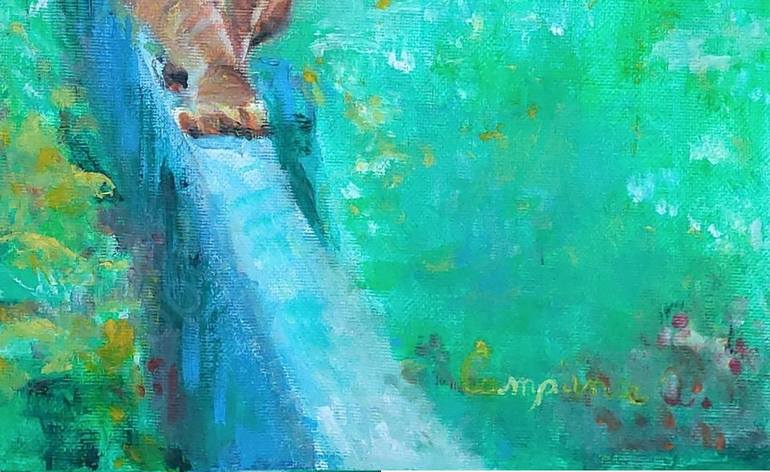 Original Impressionism Cats Painting by Antonietta Campana