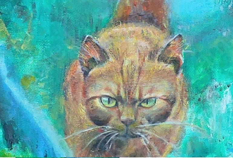 Original Cats Painting by Antonietta Campana