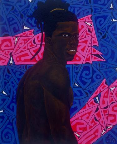 Original Abstract Expressionism Portrait Paintings by Victor Osei Mensah