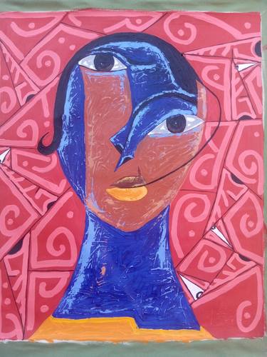 Original Abstract Expressionism Women Paintings by Victor Osei Mensah