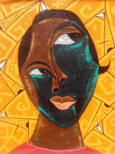 Original Abstract Expressionism Women Paintings by Victor Osei Mensah