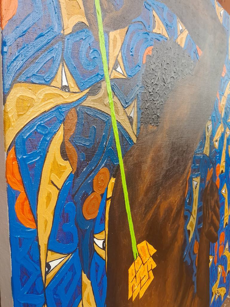 Original Abstract Expressionism Nude Painting by Victor Osei Mensah