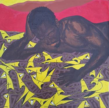 Original Abstract Expressionism Body Paintings by Victor Osei Mensah