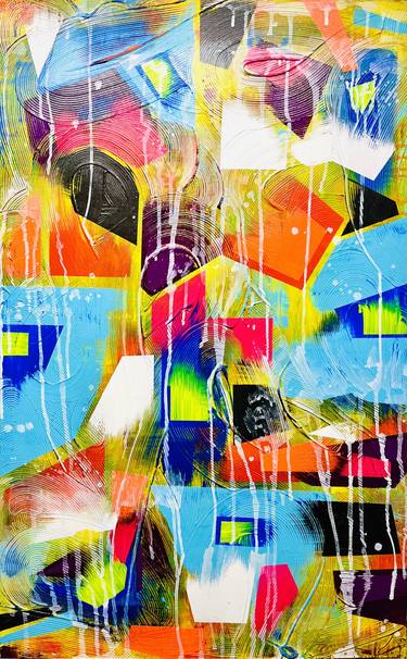 Original Abstract Expressionism Abstract Painting by Marcel Stewart