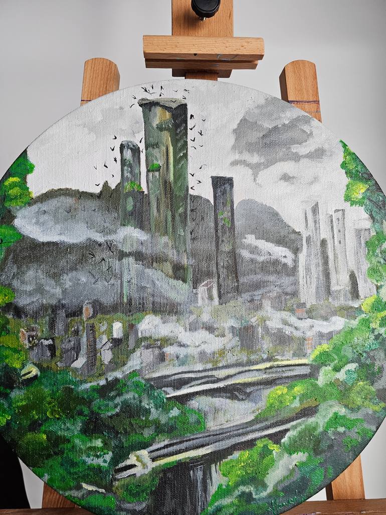 Original Abstract Landscape Painting by Oksana Babala