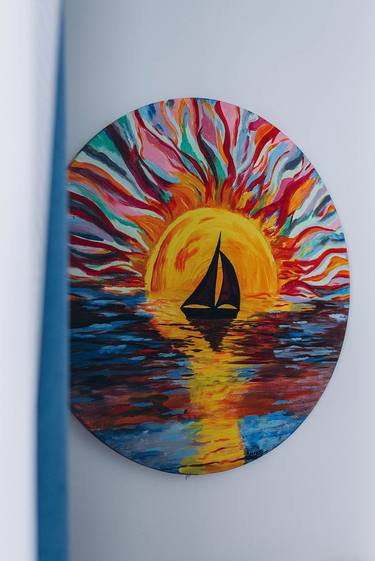 Sunlit Waltz on the Water.Art. Асrylic. thumb