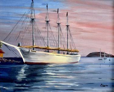 Print of Fine Art Sailboat Paintings by Armando Chiarino
