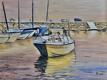 Original Fine Art Sailboat Paintings by Armando Chiarino