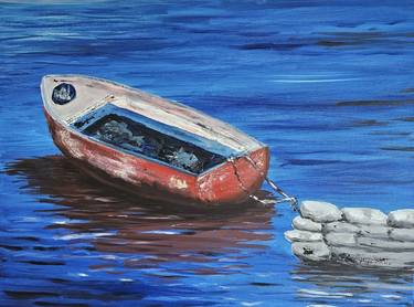 Original Impressionism Boat Paintings by Armando Chiarino