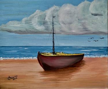 Original Beach Painting by Armando Chiarino