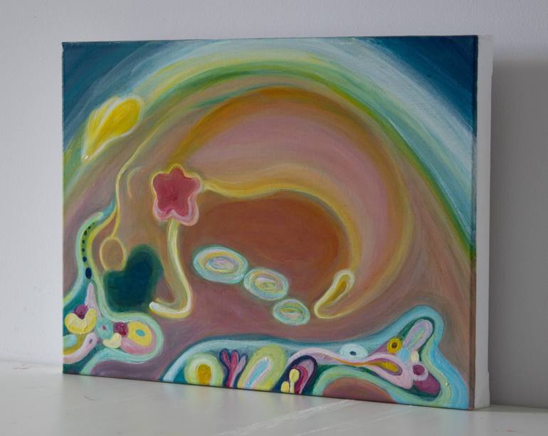 Original Abstract Painting by Tomoko Takahashi