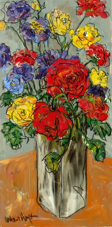Original Floral Painting by Catherine Mayer